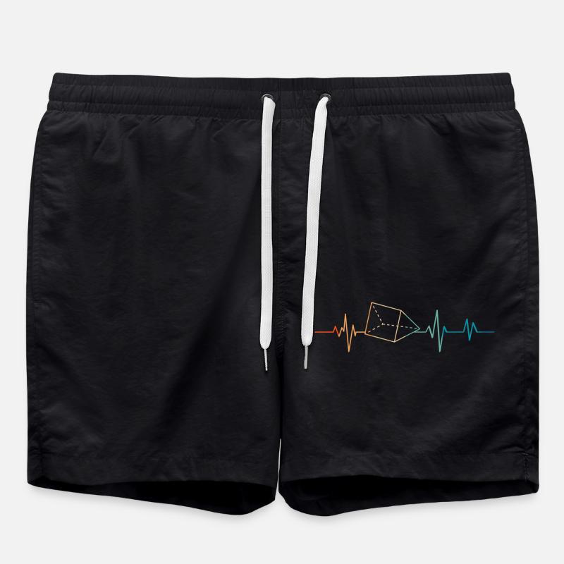 Retro Heartbeat Prisma - Badeshorts - Schwarz