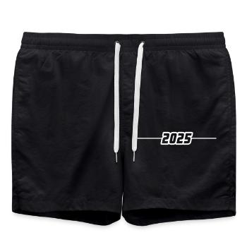 2025 Year Symbol - Swim Trunks - black - Front - AI Model Male 185 light (185cm)