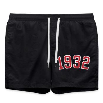 Sport Jahrgang 1932 - Badeshorts - Schwarz - Vorne - AI Model Male 185 light (185cm)