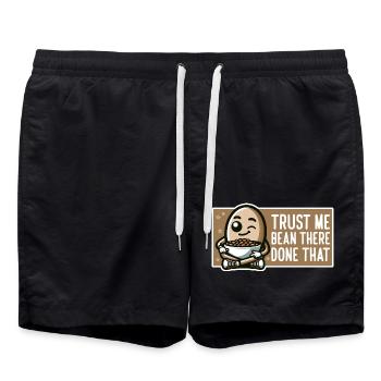 TRUST ME BEAN THERE DONE THAT - Swim Trunks - black - Front - AI Model Male 185 light (185cm)