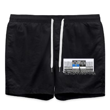 Giesing // Illustration - Short de bain - noir - Devant - AI Model Male 185 light (185cm)