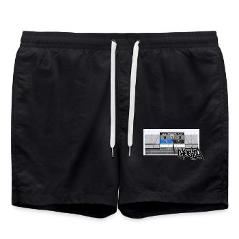 Giesing // Illustration - Short de bain - noir - Devant - AI Model Male 185 light (185cm)