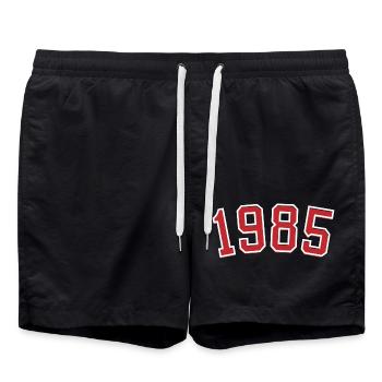Année de naissance sport 1985 - Short de bain - noir - Devant - AI Model Male 185 light (185cm)