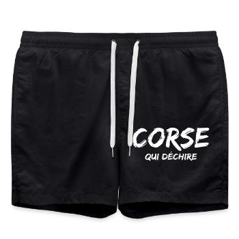 Corse humour - Short de bain - noir - Devant - AI Model Male 185 light (185cm)
