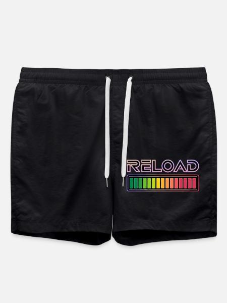 RECHARGER - Short de bain - noir