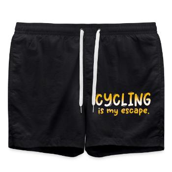 Vélo vélos bicyclette cycliste bike biker vtt - Short de bain - noir - Devant - AI Model Male 185 light (185cm)
