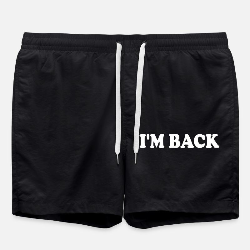 Im back - Badeshorts - Schwarz