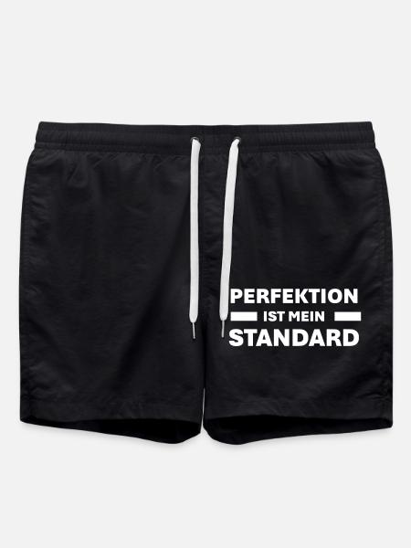 PERFECTION is my standard - Swim Trunks - black