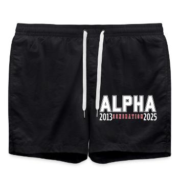 The Alpha Generation 2013-2025 - Swim Trunks - black - Front - AI Model Male 185 light (185cm)