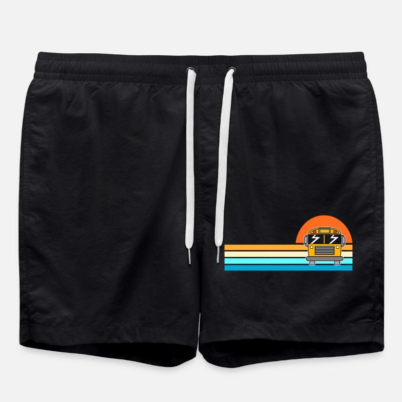 School Bus Driver School Bus - Swim Trunks - black