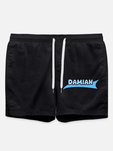 First name Damian - Swim Trunks - black