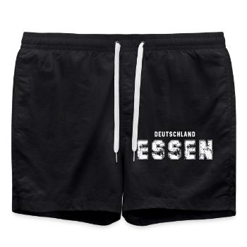Allemagne Essen - Conception de texte délavée - Short de bain - noir - Devant - AI Model Male 185 light (185cm)