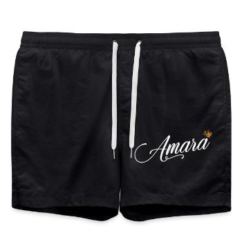Amara Name für Frauen Kinder Kleinkinder - Amara Custom - Badeshorts - Schwarz - Vorne - AI Model Male 185 light (185cm)