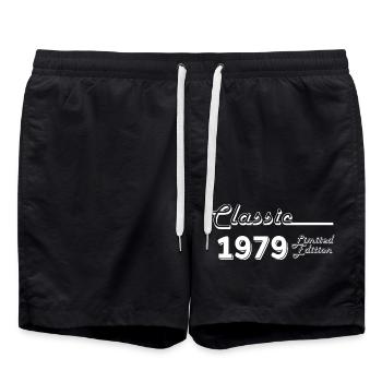 Klassische 1979 Limited Edition - Badeshorts - Schwarz - Vorne - AI Model Male 185 light (185cm)