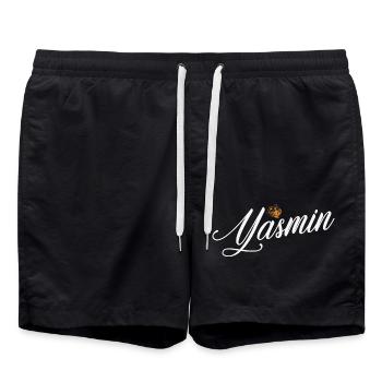 Yasmin Custom Name for Women Kids Toddlers - - Swim Trunks - black - Front - AI Model Male 185 light (185cm)