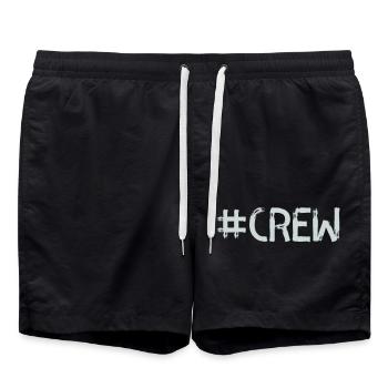 Crew 1 - Swim Trunks - black - Front - AI Model Male 185 light (185cm)