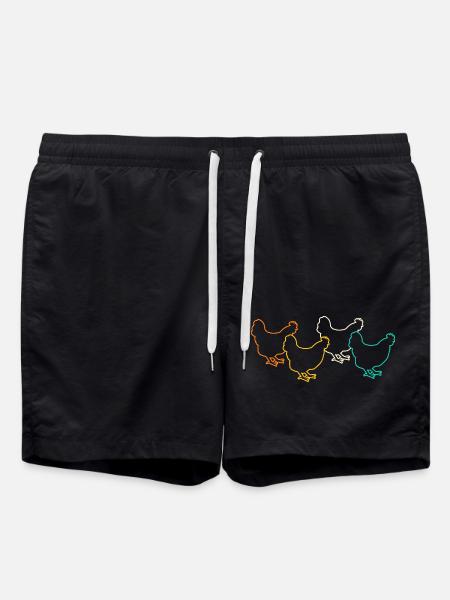 Chickens Hen - Swim Trunks - black