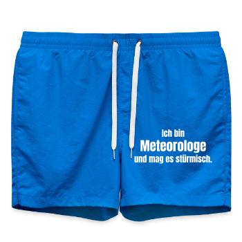 Meteorologe mag es stürmisch - Badeshorts - Cobalt blue - Vorne