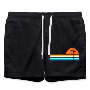 Grue - Short de bain - noir - Devant - AI Model Male 185 light (185cm)