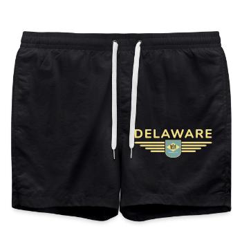 Delaware Fan T-Shirt – Küste & Charme - Badeshorts - Schwarz - Vorne - AI Model Male 185 light (185cm)