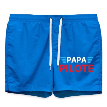 Papa pilote - cadeau papa - Short de bain - cobalt blue - Devant