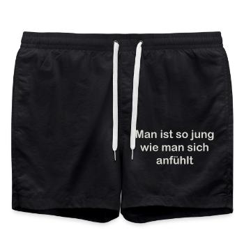 Tu es si jeune - Short de bain - noir - Devant - AI Model Male 185 light (185cm)