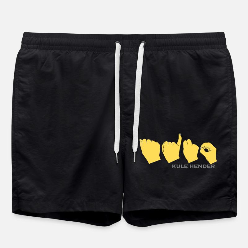 Aino with mustard yellow colour - Swim Trunks - black