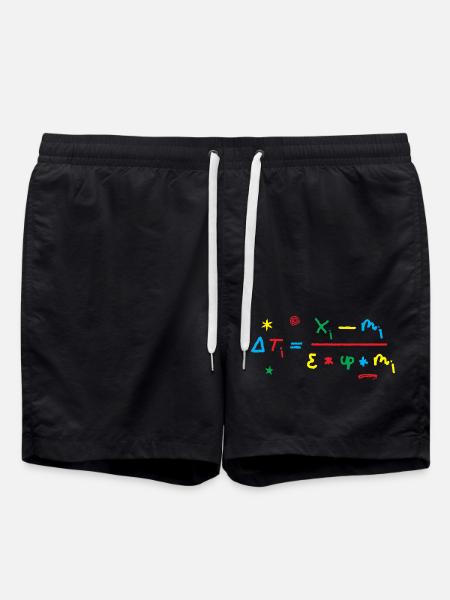 Executive Scrawler: Tariff Formula - Swim Trunks - black