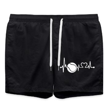 Le tennis bat l’amour - Short de bain - noir - Devant - AI Model Male 185 light (185cm)