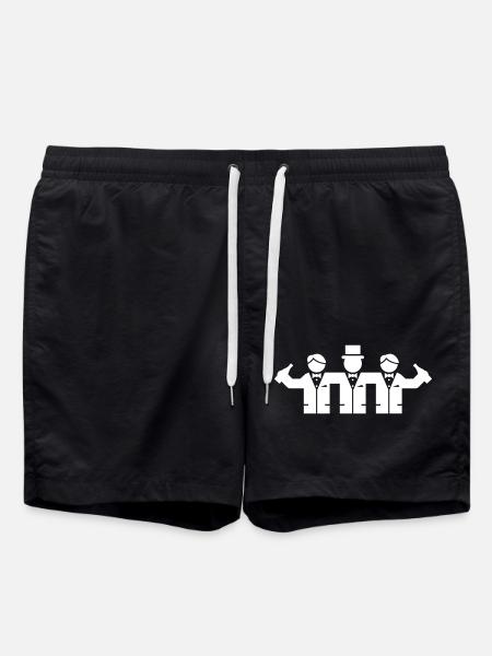 Junggesellen Bräutigam Symbol - Badeshorts - Schwarz