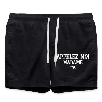 Dame - Badeshorts - Schwarz - Vorne - AI Model Male 185 light (185cm)