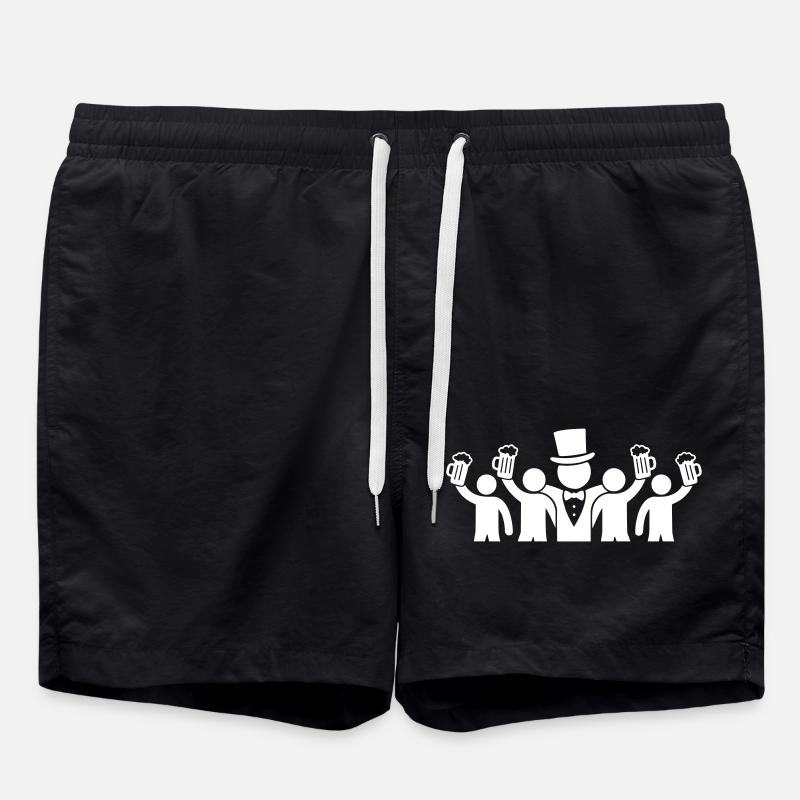 Bräutigam Crew Junggesellen - Badeshorts - Schwarz