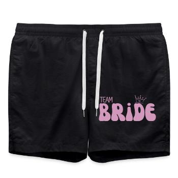 Team Bride - Badeshorts - Schwarz - Vorne - AI Model Male 185 light (185cm)