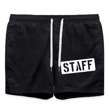 Staff - Badeshorts - Schwarz - Vorne - AI Model Male 185 light (185cm)