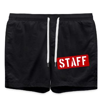 Staff - Swim Trunks - black - Front - AI Model Male 185 light (185cm)