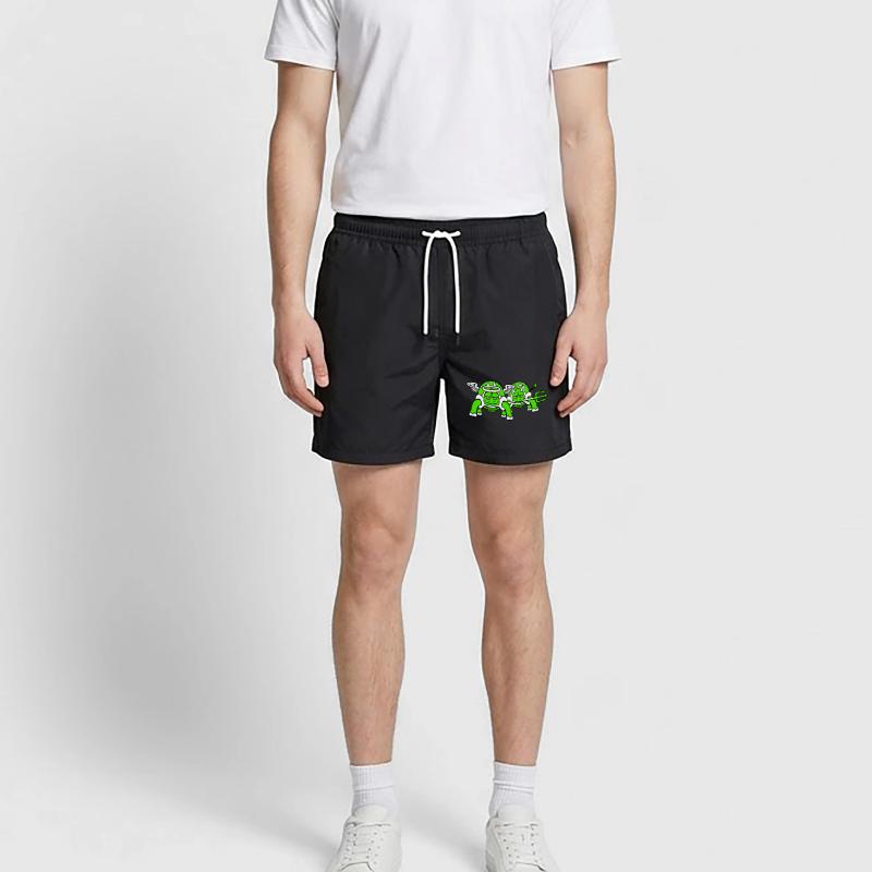 2 Turtles Conscience Team Devil Angel Evil Good Swim Trunks