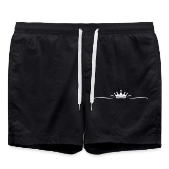 Krone Linie - Badeshorts - Schwarz - Vorne - AI Model Male 185 light (185cm)