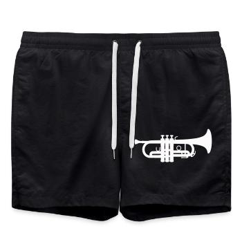 Trumpet 1 - Swim Trunks - black - Front - AI Model Male 185 light (185cm)