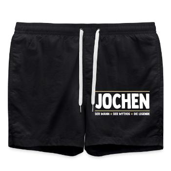 Jochen - Badeshorts - Schwarz - Vorne - AI Model Male 185 light (185cm)