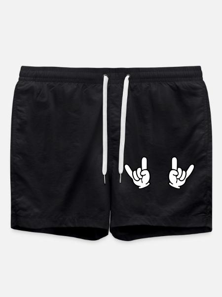rock hands - Swim Trunks - black