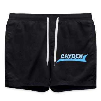 Cayden als Vorname - Badeshorts - Schwarz - Vorne - AI Model Male 185 light (185cm)