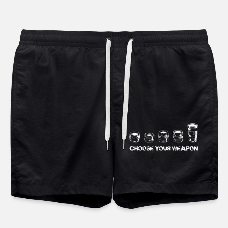 Choose Your Weapon! (white) - Badeshorts - Schwarz