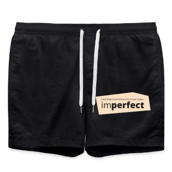 Unvollkommen - Badeshorts - Schwarz - Vorne - AI Model Male 185 light (185cm)