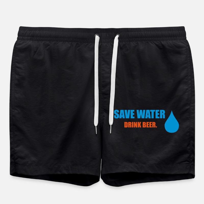 beer - Badeshorts - Schwarz