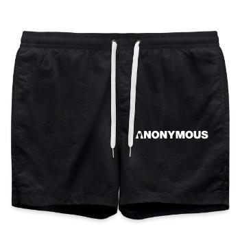 Anonymous - We are legion - Expect us - Badeshorts - Schwarz - Vorne - AI Model Male 185 light (185cm)