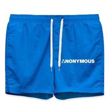 Anonymous - We are legion - Expect us - Badeshorts - Cobalt blue - Vorne
