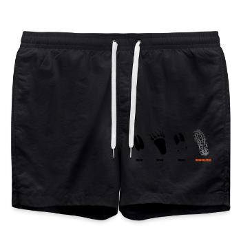 Bushcraft survival traces de la forêt sauvage survie - Short de bain - noir - Devant - AI Model Male 185 light (185cm)