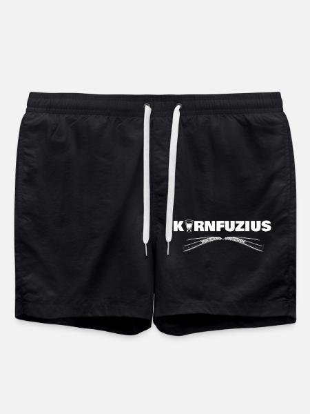 KORNfuzius white - Swim Trunks - black