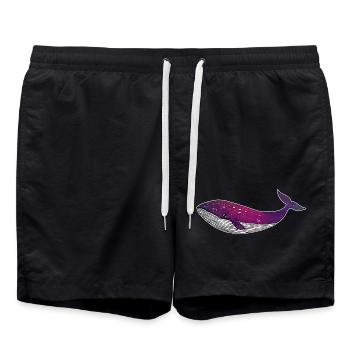 Whale universe starry galaxy - Swim Trunks - black - Front - AI Model Male 185 light (185cm)