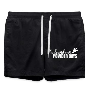 No Friends on Powder Days - Short de bain - noir - Devant - AI Model Male 185 light (185cm)